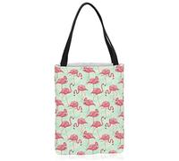 VOID Flamingo Zoo - Bolsa de la compra (poliéster, color rosa