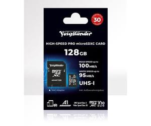 Voigtländer microSDXC Prof. Alta Velocidad UHS-I, Cl10, U3, V30 (100/95 MB/s) 128 GB