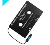 voijump Adaptador de casete de audio para coche, receptor de audio inalámbrico, reproductor de cinta, adaptador auxiliar de casete Bluetooth 5.0, adaptador de cinta de cable de audio para coche