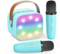 voijump Karaoke 2 Micrófonos para Niños, lo Mejor de 2025 Mini Karaoke Infantil Micrófonos Inalámbricos con Luces LED 5 Efectos Portátil, un Regalo de Cumpleaños Adecuado para Niñas, Niños y Adultos