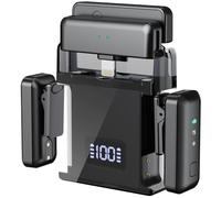 voijump Micrófono de Solapa Inalámbrico para iPhone, Android y iPad, Mini Micrófono con Cancelación de Ruido, para Grabación de Video, Vlog, Youtube, TikTok, Alcance 20 m, con Estuche de Carga