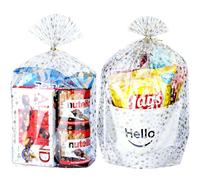 Voikinfo Bolsas de refuerzo inferior, 50 bolsas de celofán transparente de estrella dorada de 11 x 14 pulgadas, bolsas de celofán grande para envolver regalos, bolsas de celofán, bolsas de regalo de