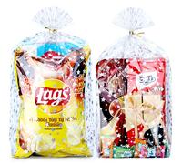Voikinfo Bolsas de refuerzo inferior, 50 unidades de 10 x 14 pulgadas, bolsas de celofán transparente de estrella plateada, cesta grande, envoltura de regalo, bolsas de celofán, bolsas de regalo de
