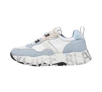 VOILE BLANCHE Zapatillas Deportivas en Ante y Tejido técnico, Blanco-Azul Claro- 40