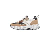 VOILE BLANCHE Zapatillas Deportivas de Ante y Tejido, Blanco-Beige 36