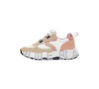 VOILE BLANCHE Zapatillas Deportivas de Ante y Tejido, Blanco-Beige 38