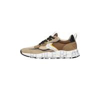 VOILE BLANCHE Zapatillas Deportivas de Ante y Tejido técnico, Beige 44