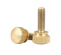 Voirrow 10 Uds M3 M4 M5 M6 M8,6-25mm apretar a Mano Tornillos moleteados de latón Tornillos moleteados de Cobre Tornillo de Pulgar for chasis de Ordenador(16mm,M8)