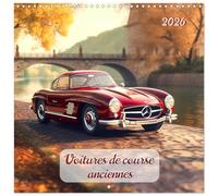 Voitures de course anciennes (Calendrier mural carré 2026 30 x 60 cm (ouvert)) Calendrier double avec une page pour vos prises de notes: Plongez dans ... de ces bolides légendaires