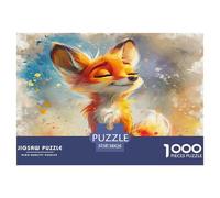 Voituretoon Fox Rompecabezas Regalo Creativo Decoración Familiar 1000 Piezas Animaux mignons Rompecabezas De Decoración Juguetes Desafiantes para Adultos 38x26cm/1000pcs