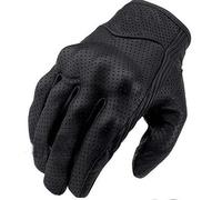 VOIV Guantes de motocicleta de cuero real perforados retro guantes impermeables guantes de protección de motocicleta guantes de motocross regalo