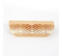 VOIV Pomo de latón con forma de hoja para puerta de armario y armario