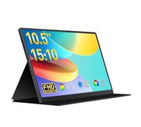 VOKENSU - Monitor portátil pequeño de 10.5 Pulgadas, 400 Nits 15:10 FHD 1280P IPS visualización, Mini Monitor Ultra Delgado con Cubierta Inteligente y Altavoz, USB C HDMI HDR portátil para Juegos