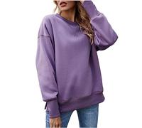 vokkrv 2023 Sudadera Mujer sin Capucha Otoño Invierno Sudaderas Casual Colorido Jersey Deportiva Basica Suelto Camiseta de Manga Larga Sudadera Informal Chica Sweatshirt Pullover Hoodie