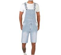 vokkrv Mono Pantalones Corto de Vaqueros Hombre Peto Trabajo Bib Slim Fit Jumpsuit con Bolsillos Mezclilla Moda Casual Fiesta Pant Jeans Roto Denim Pantalones Mono