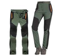 vokkrv Pantalones de Trabajo Mujer Invierno Forro Polar Pantalones de esquí Pantalones Softshell Exteriores Pantalones Trekking Caliente Pantalones Senderismo Elásticos Pantalones Montaña