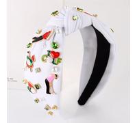 vokone Diadema de golf esmaltada para mujer, diadema anudada para el día del juego, diadema deportiva para el cabello