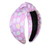 vokone Diadema de Pascua con huevos de Pascua, diadema ancha anudada, disfraz de primavera, accesorios para el cabello (huevos de Pascua B)