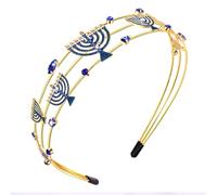 vokone Diademas para mujer, diademas de menorá de Hanukkah, diademas de cristal multicapa, accesorios para el cabello para fiestas, regalos (menorá de Hanukkah)