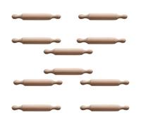 Vokowin 10 mini rodillos de madera de 5.6 pulgadas, tamaño infantil, pequeños rodillos de masa de cocina de madera para hornear, mini rodillo de masa de madera, herramientas de manualidades, cocina de