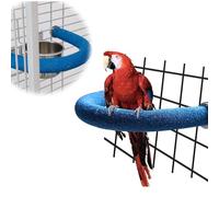 Vokowin Soporte de perca para loros en forma de U, juguete para mascotas, plataforma para pájaros, arena para moler, jaula de palo limpio, ejercicio, reutilizable, accesorios para soporte para pájaros