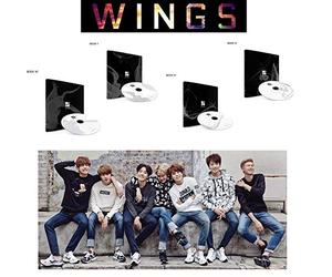Vol. 2 Álbum Bangtan Boys 2nd BTS Wings (W+I+N+G ver) 4CD + Photobook + Polaroid Photocard + extra 4 tarjetas fotográficas Set