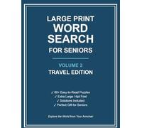 Vol 2: "Large Print Word Search for Seniors: 60+ Travel Puzzles - Volume 2 (Travel Edition)"