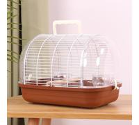 Voladeras para Pajaros Exterior, Jaulas para Pajaros, con Asa, Puede Dar Sombra, Fácil de Llevar Al Salir, for Pájaros Pequeños(Brown,Large)