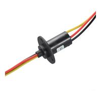 Volakebeing 3 cables 30A colector de anillo deslizante eléctrico conjunto conductor para generador de turbina eólica, equipo rotativo, 22 mm, diámetro exterior, velocidad nominal de 150 rpm