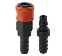 Volakebeing Acoplamiento de compresor de aire de conexión rápida tipo C de acero plástico con sello de aire de doble anillo y funda de liberación de resorte para herramientas neumáticas, naranja (40PH