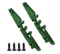 Volakebeing Adaptador de riel DIN PCB para montaje en placa de circuito C45 de 35 mm con tornillos, componentes electrónicos industriales, plástico, color verde