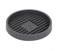 Volakebeing Alfombrilla de plástico para inodoro con soporte y bandeja de secado para fregadero e inodoro, negro, 20 cm de diámetro exterior, compatible con estándar (0)