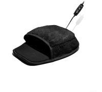 Volakebeing Almohadilla calentadora de manos USB con protector de muñeca, felpa negra de 30 x 22 cm, tres ajustes de 110/130/62.8 °C y temporizadores de 2/4/8 horas, ahorro de energía (negro)