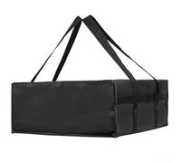Volakebeing Amplia bolsa aislada para entrega de pizza, material impermeable con almacenamiento conveniente para la gestión de pedidos, como lo muestra la imagen, Black 50 * 50 * 15CM