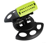 Volakebeing Aspersor oscilante de césped para riego de jardín, 16 boquillas de pulverización de agua de 360°, oscilación ajustable de 180°, aspersor de riego automático ABS y metal (B)