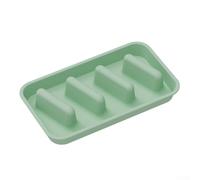 Volakebeing Bandeja de silicona para tacos con 3 compartimentos para sándwiches, burritos, rollos de salchicha y aperitivos, flexible para una fácil limpieza, 28,5 x 16,5 cm, color verde