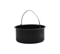 Volakebeing Bandeja redonda de acero al carbono para freidora, bandeja y pasteles, buena conductividad térmica, alta resistencia a 280 °C, con (8 pulgadas)