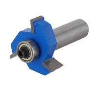 Volakebeing Broca de enrutador de ranura en T de 12 mm con punta de carburo de 3 alas con rodamiento para carpintería, alerón, superficie, tablero de partículas de madera contrachapada MDF y (10 mm)