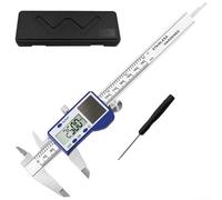 Volakebeing Calibrador digital electrónico 0-150mm herramienta de medición de acero inoxidable calibrador vernier energía solar alta precisión resolución 0.01mm para ingeniería industrial