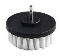 Volakebeing Cepillo de taladro - Accesorio de taladro de 4 pulgadas cerdas suaves blanco cambio rápido eje cepillo de limpieza para limpiar alfombras, cuero y tapicería, limpieza de vidrio