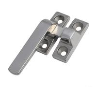 Volakebeing Cerradura de manija de ventana abatible de acero inoxidable 304, para puertas cortafuegos, puertas de escape, puertas de madera, accesorios de hardware para el hogar (pequeño izquierdo)