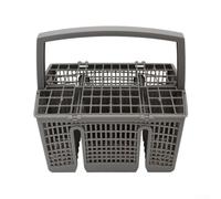 Volakebeing Cesta de cubiertos compatible con lavavajillas Neff, organizador de cubiertos de plástico duradero, 23,2 x 15,6 x 12 cm, color gris