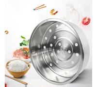 Volakebeing Cesta de vapor de acero inoxidable, gruesa y profunda para un calor uniforme, compatible con la mayoría de arroceras y woks (21,1 cm)