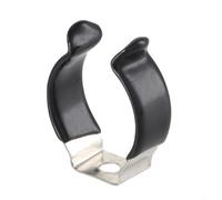Volakebeing Clips de rizo de resorte, abrazaderas de almacenamiento de herramientas, organizador de tubos de acero inoxidable resistente, varios tamaños, 20 mm, 25 mm, 28 mm, 30 mm, negro y plateado