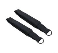 Volakebeing Correas de pie circulares de pilates de doble bucle, para equipo de fitness Reformer, correas de algodón con forro polar, paquete de 2, color negro, para el hogar