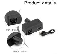 Volakebeing DC 12V USB a 4 pines para controlador de velocidad de ventilador PWM con entrada PD tipo C, módulo de impulso DC-DC integrado y control de perilla para refrigeración por agua