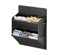 Volakebeing Estante de almacenamiento de zapatos para caravana con soporte de pared de bolsillo profundo grande, marco de acero inoxidable y tela Oxford gruesa, bandas elásticas para un ajuste seguro