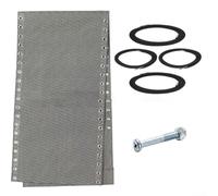 Volakebeing Funda de repuesto de tela para silla con 4 cuerdas elásticas y tornillos, kit de reparación de asiento reclinable al aire libre para jardín, patio, tumbona (blanco gris)