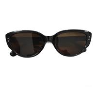 Volakebeing Gafas de sol para mujer, diseño de ojo de gato, color blanco, estilo retro, protección UV, ligeras, para vacaciones, viajes, eventos sociales, 14,8 x 5,4 cm, Marco blanco + lente gris, A