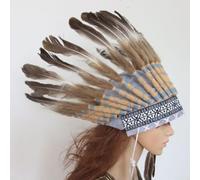 Volakebeing Gorro de plumas bellamente diseñado para temas tribales, accesorio perfecto para ocasiones especiales (5)